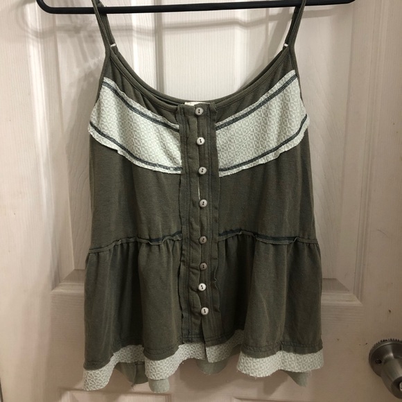 POL Green Bohemian Camisole Tank Top with Adjustable Straps - Picture 2 of 3